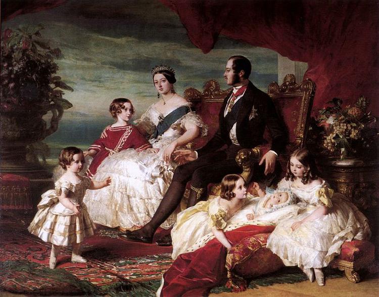Franz Xaver Winterhalter Portrait of Queen Victoria, Prince Albert, and their children China oil painting art